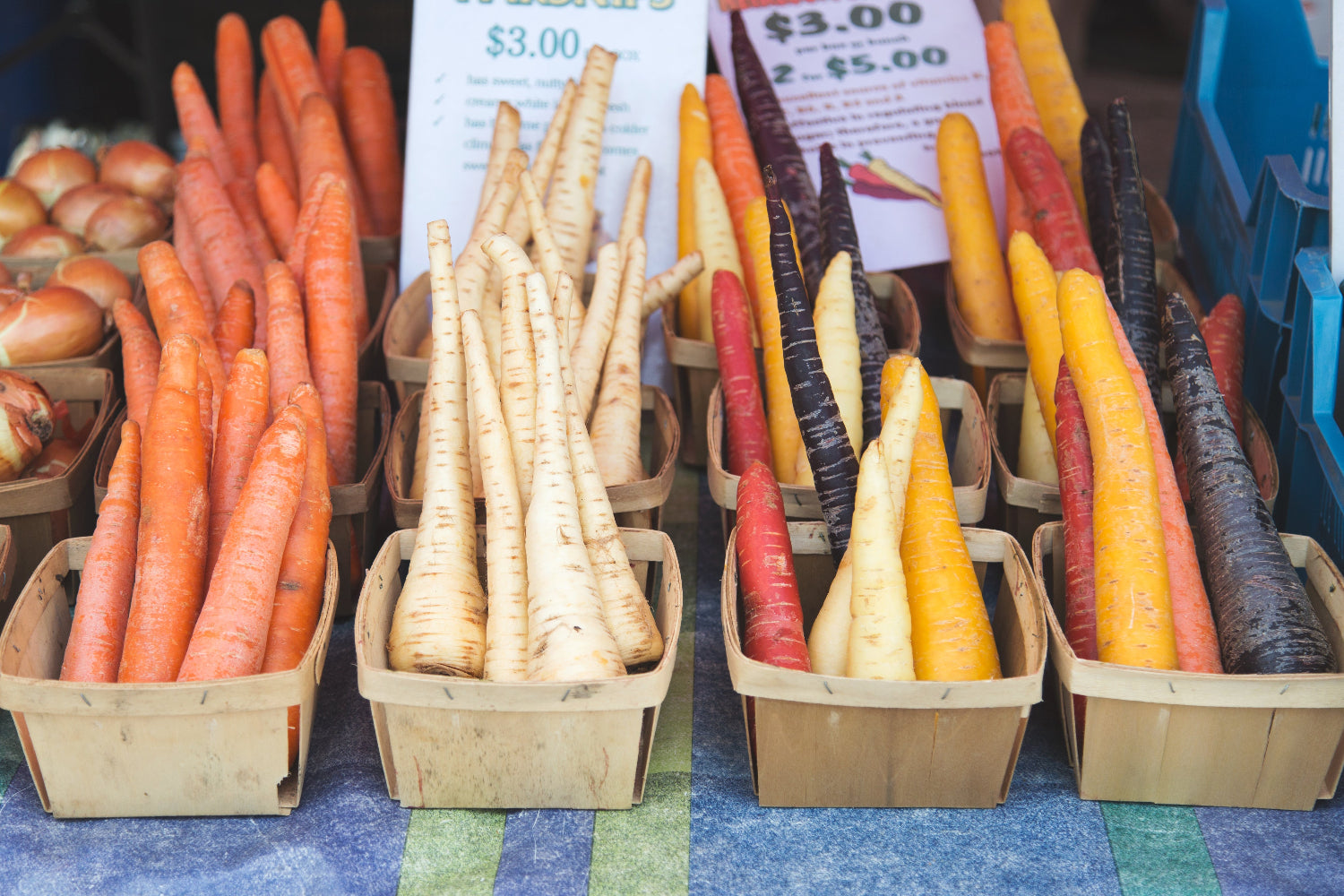 Farmer's Market root vegetable stand